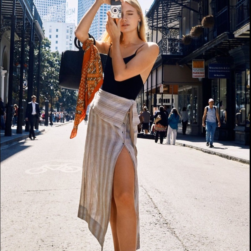 Free People Now That I have You Striped Skirt
